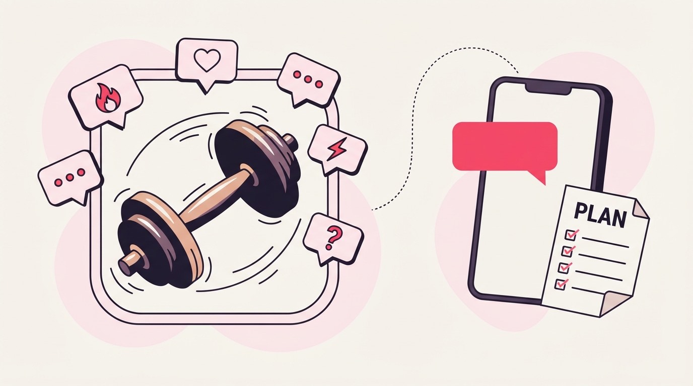 Instagram fitness campaign: a workout request receives the session resource