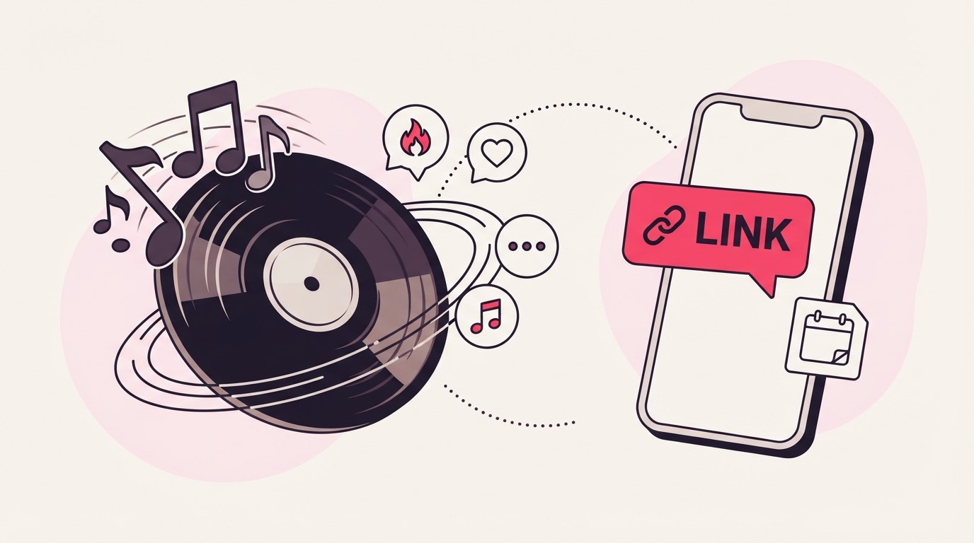 Instagram music release request: a listener receives the release destination