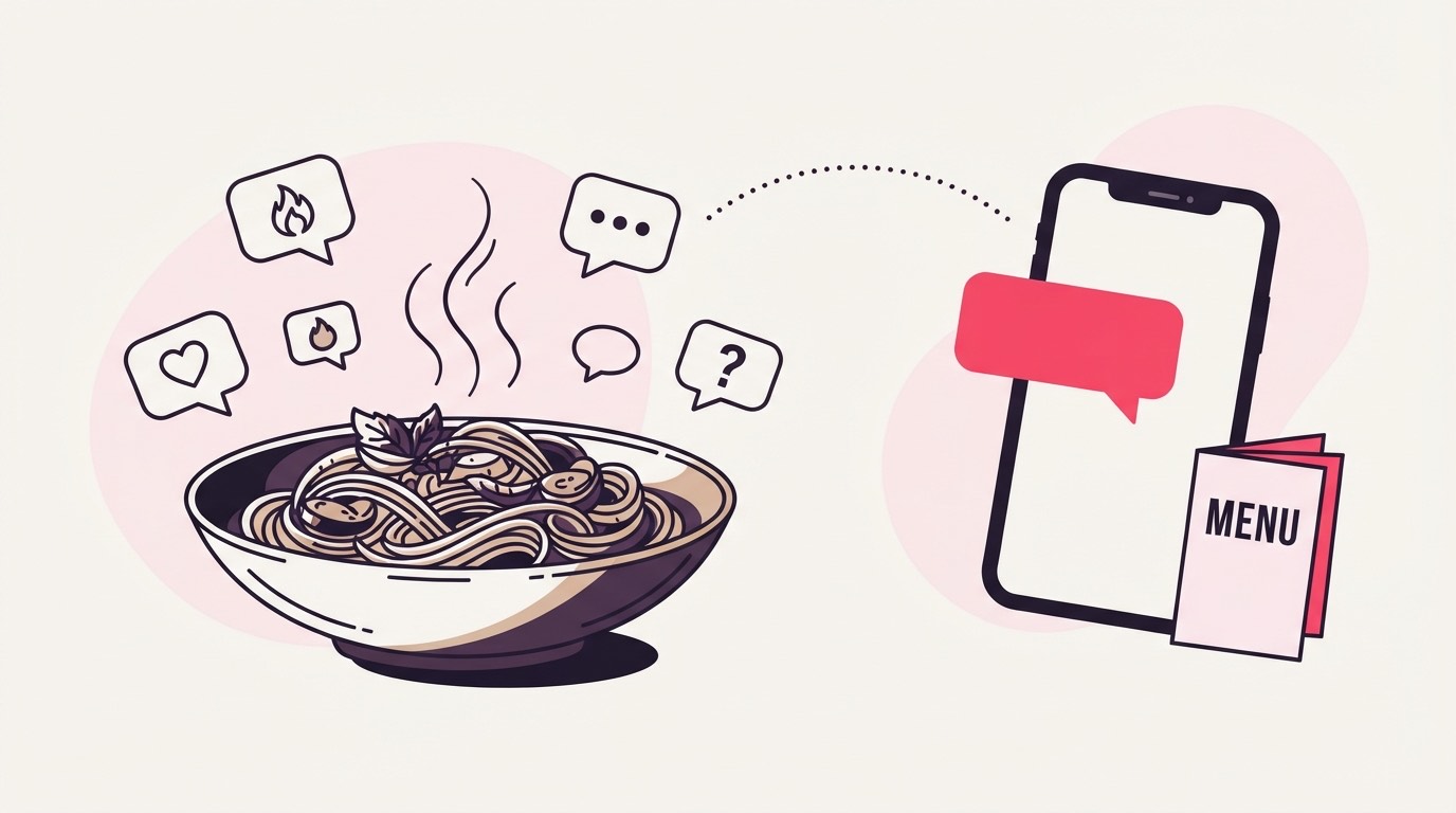 Instagram restaurant menu request: a dish-reel comment receives the menu